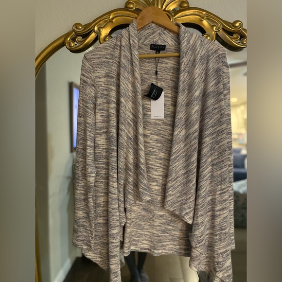 BOBEAU Draping Waterfall Brushed Heathered Cardigan NWT - Picture 5 of 5